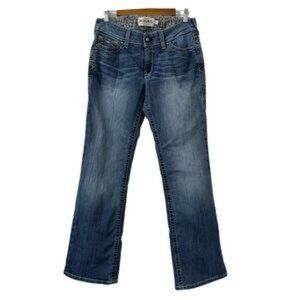 Ariat R.E.A.L. Women’s Mid Rise Stretch Whipstitch Boot Cut Riding Jean Size 30R